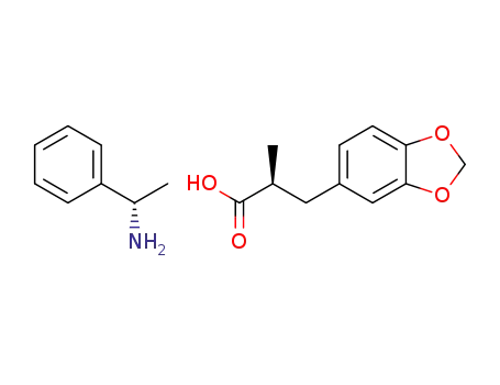 Molecular Structure of 1254780-67-0 ((S)-3-(benzo[1,3]dioxol-5-yl)-2-methylpropionate (S)-1-phenylethylammonium)