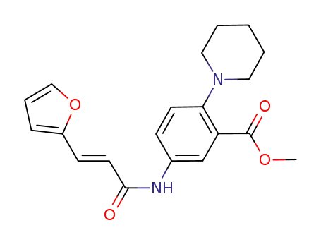 (E)-methyl 5-(3-(furan-2-yl)acrylamido)-2-(piperidin-1-yl)benzoate