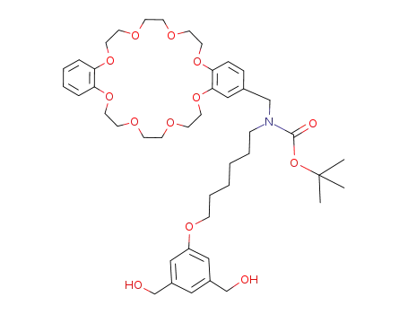 [6-(3,5-bis-hydroxymethyl-phenoxy)-hexyl]-(2,5,8,11,18,21,24,27-octaoxa-tricyclo[26.4.0.0<sup>12,17</sup>]dotriaconta-1<sup>(28)</sup>,12<sup>(17)</sup>,13,15,29,31-hexaen-14-ylmethyl)-carbamic acid <i>tert</i>-butyl ester