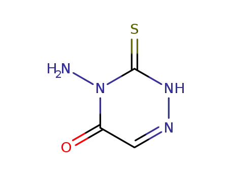 Molecular Structure of 23702-90-1 (4-amino-3-thioxo-3,4-dihydro-1,2,4-triazin-5(2H)-one)