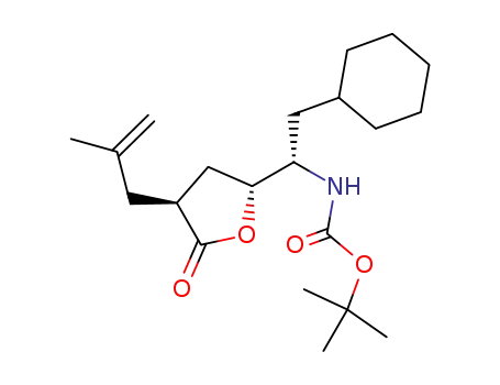 {(S)-2-Cyclohexyl-1-[(2R,4S)-4-(2-methyl-allyl)-5-oxo-tetrahydro-furan-2-yl]-ethyl}-carbamic acid tert-butyl ester