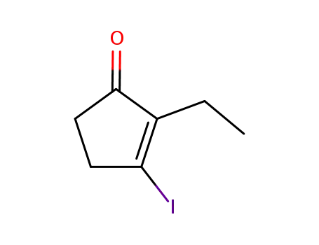 Molecular Structure of 932735-55-2 (2-ethyl-3-iodocyclopent-2-en-1-one)