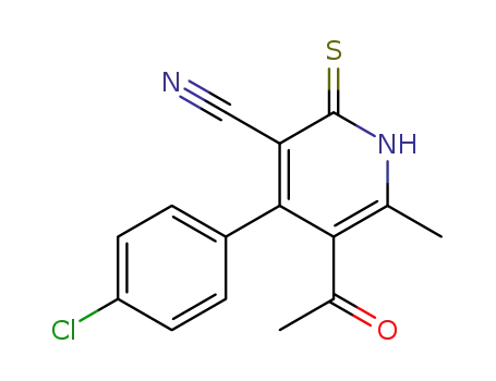 3-Pyridinecarbonitrile,
5-acetyl-4-(4-chlorophenyl)-1,2-dihydro-6-methyl-2-thioxo-