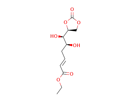 (E)-(5S,6R)-5,6-Dihydroxy-6-((S)-2-oxo-[1,3]dioxolan-4-yl)-hex-2-enoic acid ethyl ester