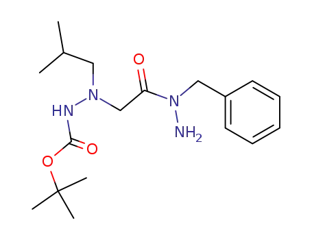 Hydrazinecarboxylic acid,
2-(2-methylpropyl)-2-[2-oxo-2-[1-(phenylmethyl)hydrazino]ethyl]-,
1,1-dimethylethyl ester