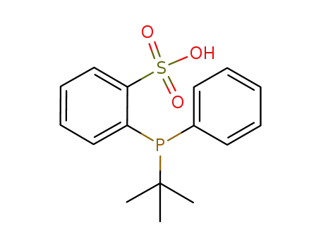 Molecular Structure of 1264184-52-2 (2-{(tert-butyl)phenylphosphino}benzenesulfonic acid)
