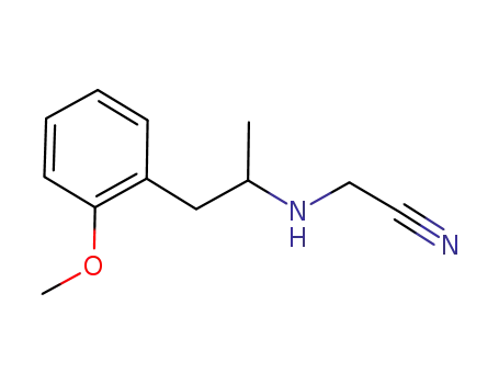 Molecular Structure of 1161921-16-9 ([2-(2-methoxyphenyl)-1-methylethylamino]acetonitrile)