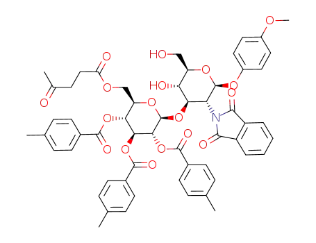 4-methoxyphenyl O-(6-O-levulinoyl-2,3,4-tri-O-p-toluoyl-β-D-glucopyranosyl)-(1-> 3)-2-deoxy-2-phthalimido-β-D-glucopyranoside