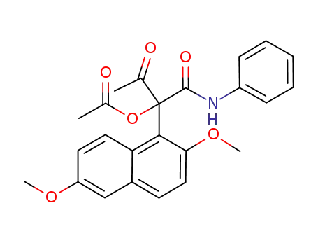 Molecular Structure of 1092963-86-4 (2-acetoxy-2-(2,6-dimethoxy-1-naphthyl)-N-phenyl-3-oxobutanamide)