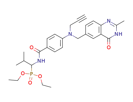 (2-methyl-1-{4-[(2-methyl-4-oxo-3,4-dihydro-quinazolin-6-ylmethyl)-prop-2-ynyl-amino]-benzoylamino}-propyl)-phosphonic acid diethyl ester