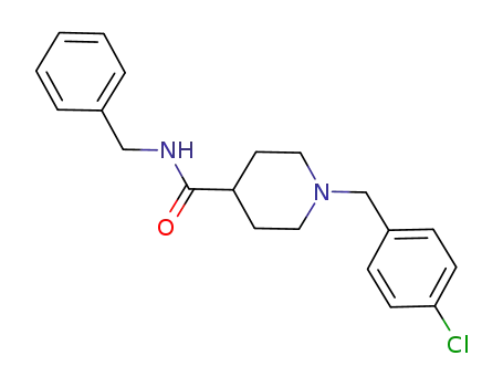 Molecular Structure of 1043689-45-7 (N-benzyl-1-(4-chlorobenzyl)piperidine-4-carboxamide)