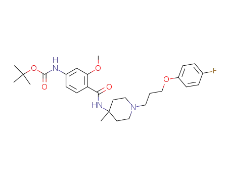tert-butyl 4-(1-(3-(4-fluorophenoxy)propyl)-4-methylpiperidin-4-ylcarbamoyl)-3-methoxyphenylcarbamate