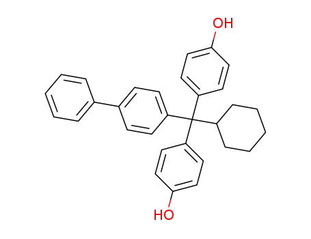 Molecular Structure of 866141-24-4 (Phenol, 4,4'-([1,1'-biphenyl]-4-ylcyclohexylmethylene)bis-)