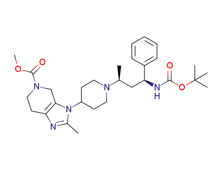 methyl 3-(1-{(3S)-3-[(tert-butoxycarbonyl)amino]-1-methyl-3-phenylpropyl}piperidin-4-yl)-2-methyl-3,4,6,7-tetrahydro-5H-imidazo[4,5-c]pyridine-5-carboxylate