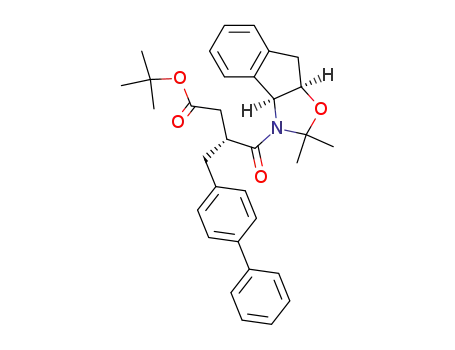 3-biphenyl-4-ylmethyl-4-(2,2-dimethyl-8,8a-dihydro-3a<i>H</i>-indeno[1,2-<i>d</i>]oxazol-3-yl)-4-oxo-butyric acid <i>tert</i>-butyl ester
