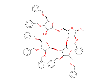 methyl 2-O-benzyl-5-O-(3,5-di-O-benzyl-α-D-arabinofuranosyl)-3-O-(3,5-di-O-benzyl-2-O-(2,3,5-tri-O-benzyl-β-D-arabinofuranosyl)-α-arabinofuranosyl)-α-D-arabinofuranoside