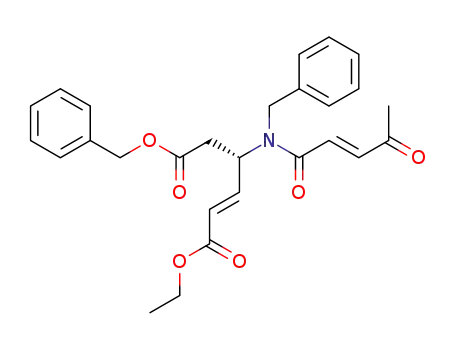 2-Hexenedioic acid,
4-[[(2E)-1,4-dioxo-2-pentenyl](phenylmethyl)amino]-, 1-ethyl
6-(phenylmethyl) ester, (2E,4S)-