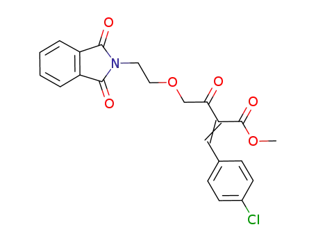 Molecular Structure of 1252017-19-8 (methyl 2-[4-chlorobenzylidene]-4-[2-(phthalimido)-ethoxy]acetoacetate)