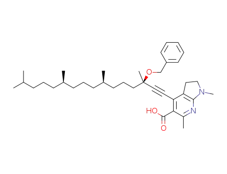 4-((3R,7R,11R)-3-benzoxy-3,7,11,15-tetramethylhexadec-1-ynyl)-1,6-dimethyl-2,3-dihydro-1H-pyrrolo[2,3-b]pyridin-5-carboxylic acid
