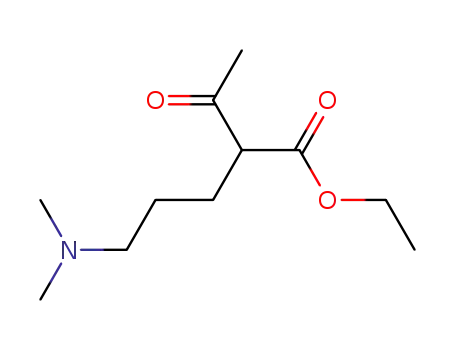 Molecular Structure of 69472-61-3 (Pentanoic acid, 2-acetyl-5-(dimethylamino)-, ethyl ester)