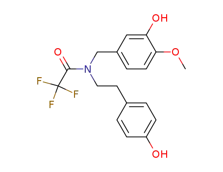 Molecular Structure of 26668-50-8 (2,2,2-trifluoro-N-(3-hydroxy-4-methoxybenzyl)-N-(2-(4-hydroxyphenyl)ethyl)acetamide)