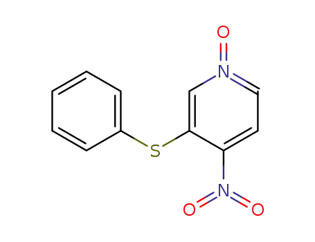 Molecular Structure of 13959-52-9 (Pyridine, 4-nitro-3-(phenylthio)-, 1-oxide)