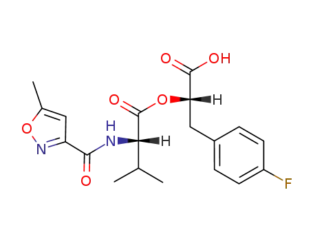 L-Valine, N-[(5-methyl-3-isoxazolyl)carbonyl]-,
(1S)-1-carboxy-2-(4-fluorophenyl)ethyl ester