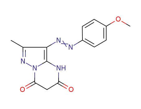 3-(4-methoxyphenylazo)-2-methylpyrazolo[1,5-a]pyrimidine-5,7(4H,6H)-dione