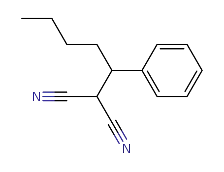 Molecular Structure of 134703-09-6 (2-(1-phenylpentyl)propanedinitrile)