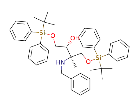 4,9-Dioxa-3,10-disiladodecan-6-ol,
2,2,7,11,11-pentamethyl-3,3,10,10-tetraphenyl-7-[(phenylmethyl)amino]
-, (6R,7R)-