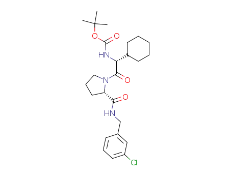 tert-butyl (R)-2-((S)-2-(3-chlorobenzylcarbamoyl)pyrrolidin-1-yl)-1-cyclohexyl-2-oxoethylcarbamate