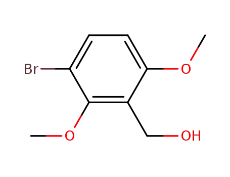 Molecular Structure of 586392-15-6 (Benzenemethanol, 3-bromo-2,6-dimethoxy-)