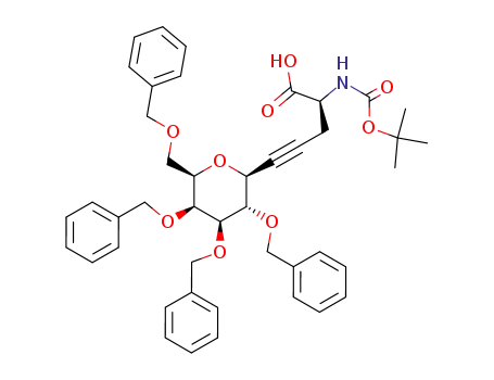 (S)-2-tert-Butoxycarbonylamino-5-((2S,3S,4R,5S,6R)-3,4,5-tris-benzyloxy-6-benzyloxymethyl-tetrahydro-pyran-2-yl)-pent-4-ynoic acid