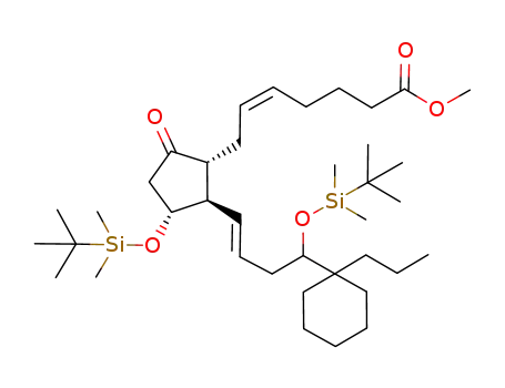 (Z)-7-{(1R,2R,3R)-3-(tert-Butyl-dimethyl-silanyloxy)-2-[(E)-4-(tert-butyl-dimethyl-silanyloxy)-4-(1-propyl-cyclohexyl)-but-1-enyl]-5-oxo-cyclopentyl}-hept-5-enoic acid methyl ester