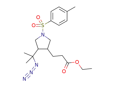 ethyl 3-[4-(1-azido-1-methylethyl)-1-((4-methylbenzene)sulfonyl)pyrrolidin-3-yl]propanoate