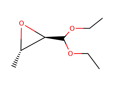 Molecular Structure of 13906-71-3 (Oxirane, 2-(diethoxymethyl)-3-methyl-)