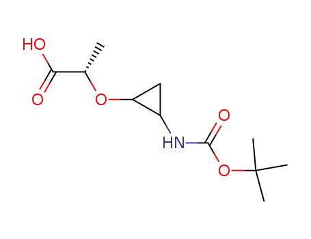 Propanoic acid,
2-[[2-[[(1,1-dimethylethoxy)carbonyl]amino]cyclopropyl]oxy]-, (2S)-
