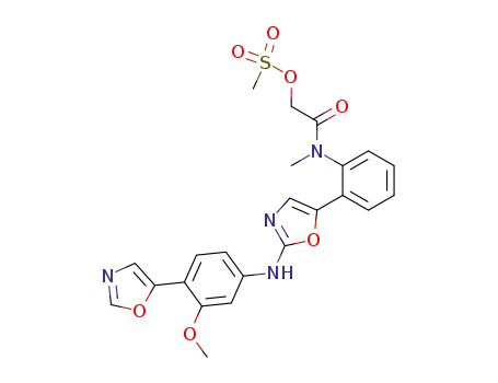 methanesulfonic acid ({2-[2-(3-methoxy-4-oxazol-5-yl-phenylamino)-oxazol-5-yl]-phenyl}-methyl-carbamoyl)-methyl ester