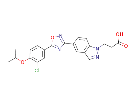 3-[5-(5-{3-chloro-4-[(1-methylethyl)oxy]phenyl}-1,2,4-oxadiazol-3-yl)-1H-indazol-1-yl]propanoic acid