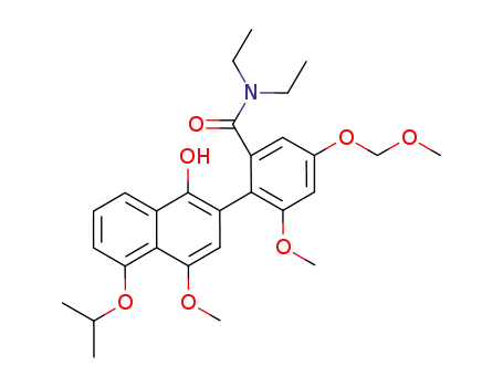 N,N-diethyl 3-methoxy-5-methoxymethoxy-2-(4-methoxy-5-isopropoxy-1-hydroxynaphth-2-yl)benzamide