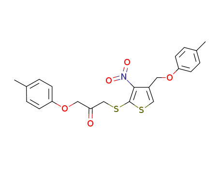 1-(4-methylphenoxy)-3-({4-[(4-methylphenoxy)methyl]-3-nitrothiophen-2-yl}thio)propan-2-one