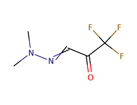 Molecular Structure of 111269-38-6 (Propanal,  3,3,3-trifluoro-2-oxo-,  1-(dimethylhydrazone)  (9CI))