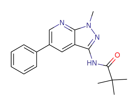 1-methyl-3-(2,2-dimethyl-propionamido)-5-phenyl-1H-pyrazolo[3,4-b]pyridine