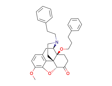 Molecular Structure of 646033-51-4 (4,5α-epoxy-3-methoxy-17-(2-phenylethyl)-14β-(3-phenylpropyloxy)morphinan-6-one)