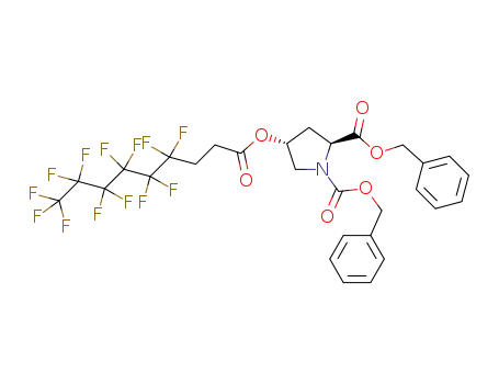 (2S,4R)-dibenzyl 4-(4,4,5,5,6,6,7,7,8,8,9,9,9-tridecafluorononanoyloxy)pyrrolidine-1,2-dicarboxylate