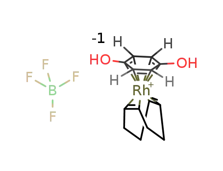 Molecular Structure of 120967-70-6 (Cyclooctadiene(hydroquinone)rhodium(I)tetrafluoroborate)