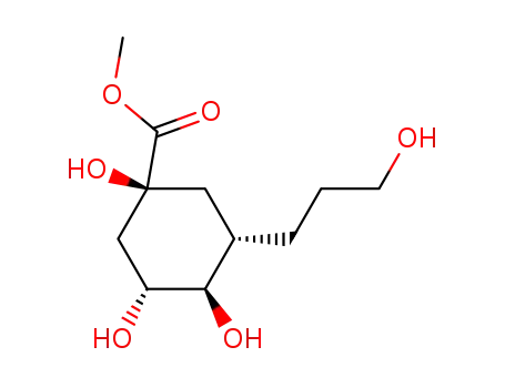 methyl (1S,3R,4R,5S)-5-(3'-hydroxypropyl)-1,3,4-trihydroxycyclohexane-1-carboxylate