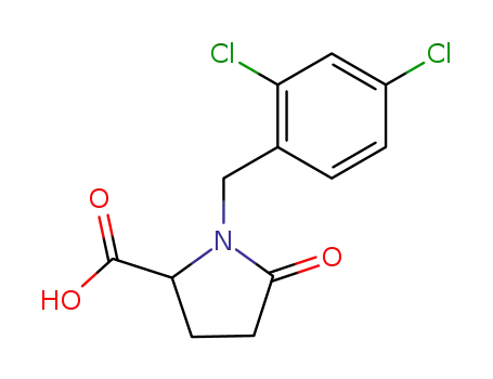 Molecular Structure of 59749-24-5 (1-(2,4-dichlorobenzyl)-5-oxo-L-proline)