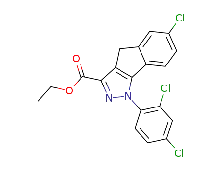 Indeno[1,2-c]pyrazole-3-carboxylic acid,
6-chloro-1-(2,4-dichlorophenyl)-1,4-dihydro-, ethyl ester