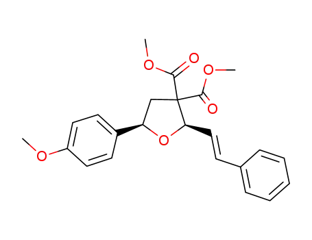(2R,5R)-dimethyl 5-(4-methoxyphenyl)-2-styryltetrahydrofuran-3,3-dicarboxylate